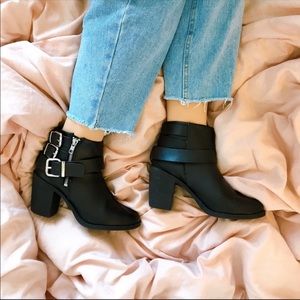 H&M Triple Buckle Ankle Boots